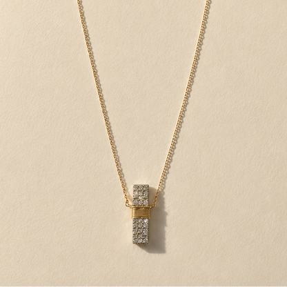 Pave Diamond Bar Necklace