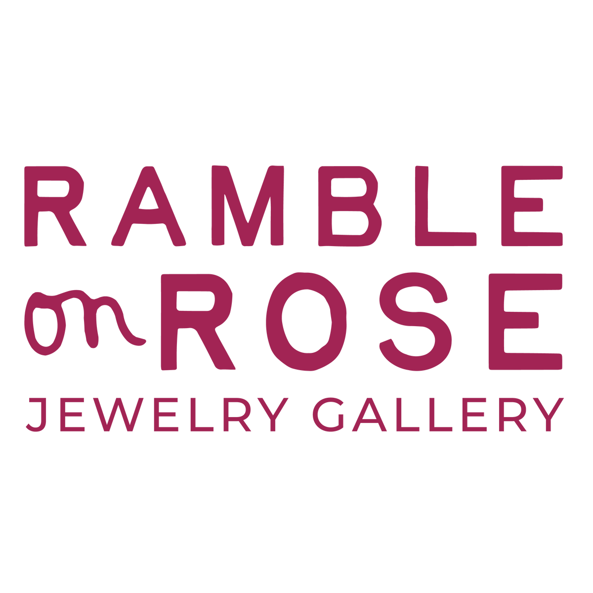 Digital gift card with Ramble on Rose Jewelry Gallery logo text on dark background